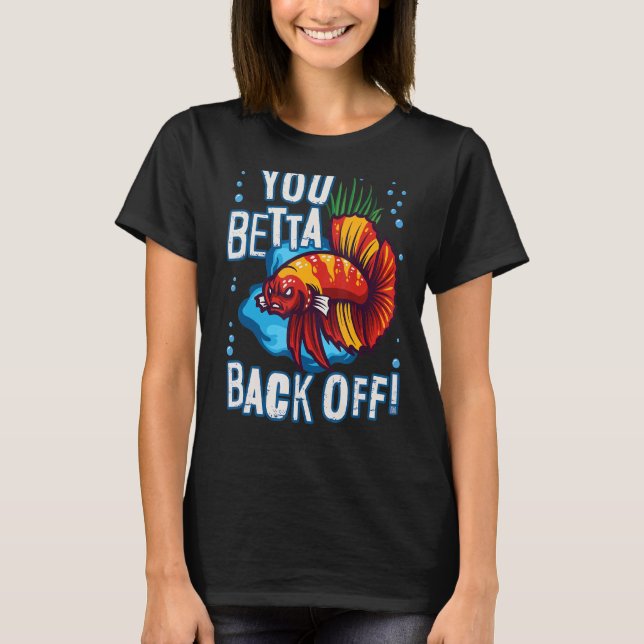 Sie betta zurück vom Aquarium Fish Puff T-Shirt (Vorderseite)