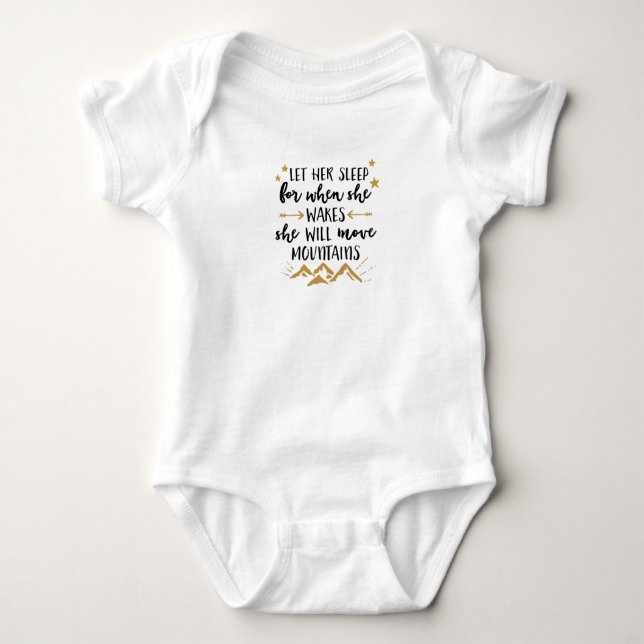 Sie bewegt den Baby Jersey Bodysuit Strampler (Vorderseite)