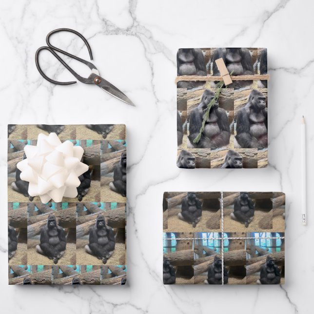SIE BIG GORILLA GESCHENKPAPIER SET (Vorderseite)
