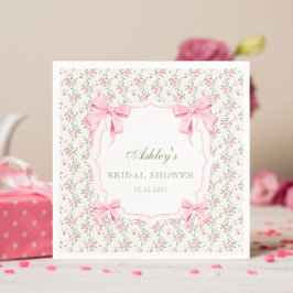 Sie bindet das Brautparty der Knot-Pink-Bow-Blüte Serviette