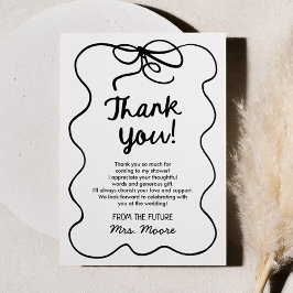 Sie bindet das Brautparty des bekannten Whimsikers Dankeskarte