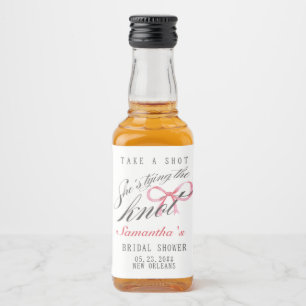 Sie bindet das Brautparty des Knot-Bow-Coquette Alkoholflaschenetikett