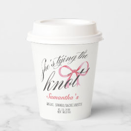 Sie bindet das Brautparty des Knot-Bow-Coquette Pappbecher