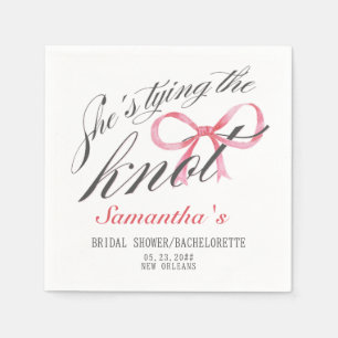 Sie bindet das Brautparty des Knot-Bow-Coquette Serviette