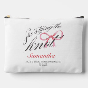 Sie bindet das Brautparty des Knot-Bow-Coquette Zubehörtasche