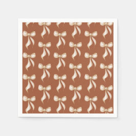 Sie bindet das Brautparty des Knot-Bow-Musters Serviette