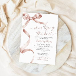 Sie bindet das Brautparty des Knot-Mocha-Bows Einladung