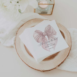 Sie bindet das Brautparty des Knot-Pink-Bows Serviette
