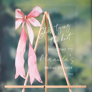 Sie bindet das Brautparty des Knotens Acrylschild