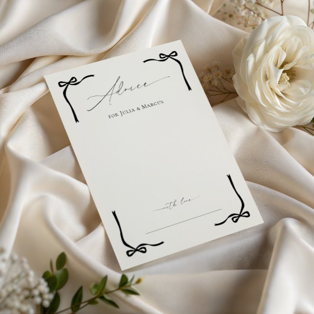 Sie bindet das Brautparty des Knotens Black Bow Hinweiskarte (Von Creator hochgeladen)