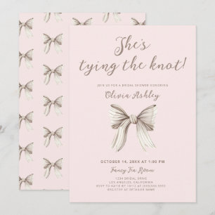 Sie bindet das Brautparty des Knotens Einladung