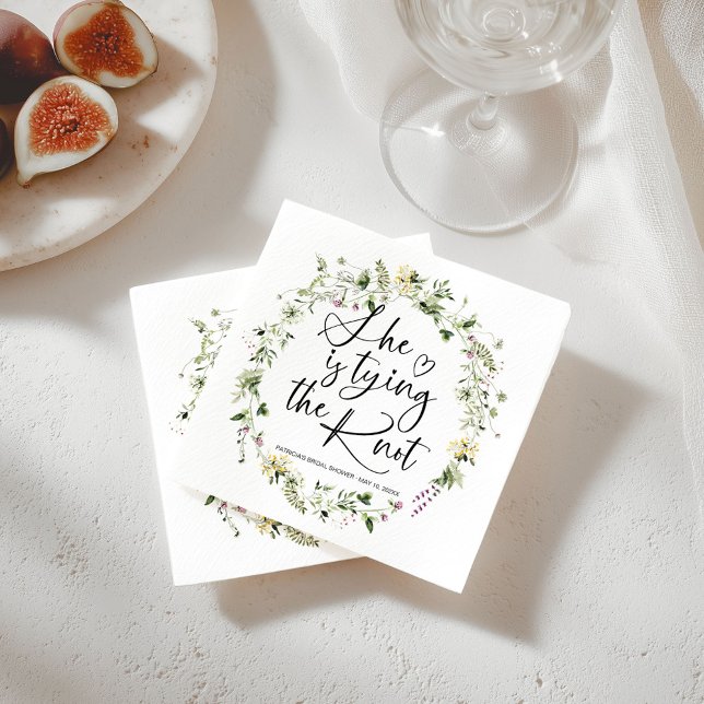 Sie bindet das Brautparty des Knotens Serviette (Von Creator hochgeladen)