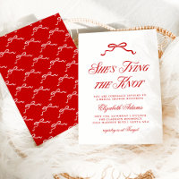 Sie bindet das Brautparty des Rot-Elegant-Bows