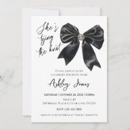 Sie bindet das Brautparty "Knot Coquette" ein Einladung