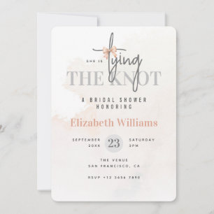 Sie bindet das knallrot-rosa Brautparty Einladung