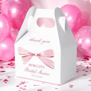 Sie bindet das knochenrosa Brautparty Geschenkschachtel