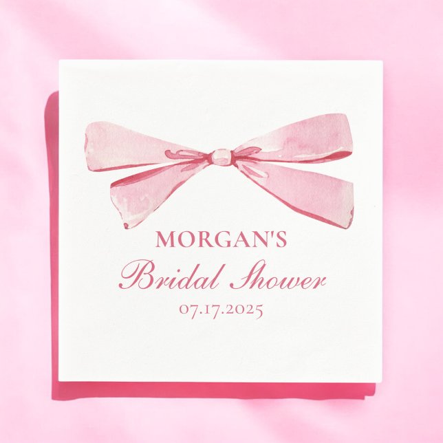 Sie bindet das knochenrosa Brautparty Serviette (Von Creator hochgeladen)