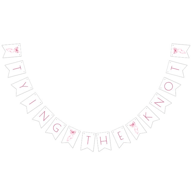 Sie bindet das knospenrosa Brautparty an Wimpelkette (Alle)