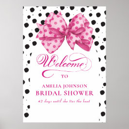 Sie bindet das "Knot-Brautparty-Begrüßungszeichen" Poster