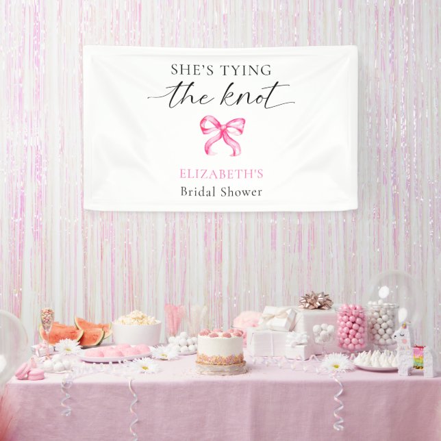 Sie bindet das Knot-Brautparty-Custom Banner (Party)