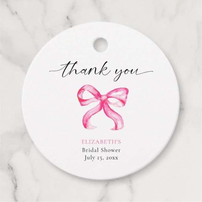 Sie bindet das Knot-Brautparty-Custom Geschenkanhänger (Vorderseite)