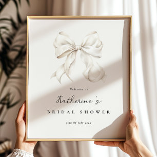 Sie bindet das Knot-Brautparty-Willkommenspopster Poster