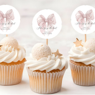 Sie bindet das Knoten-Brautparty Runder Aufkleber