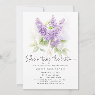 Sie bindet das Lila Brautparty der Blüte des Knote Einladung