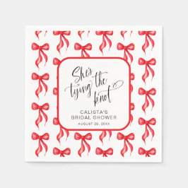 Sie bindet das Personalisierte Brautparty des Knot Serviette