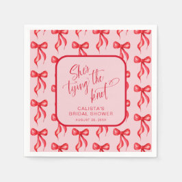 Sie bindet das Personalisierte Brautparty des Knot Serviette