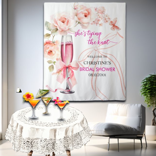 Sie bindet den Hintergrund des Brautparty des Knot Wandteppich (Von Creator hochgeladen)