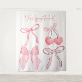 Sie bindet den Hintergrund des Knotens-Brautparty- Wandteppich