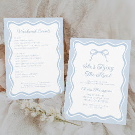 Sie bindet den Junggeselinnen-Abschied des "Knot B Einladung