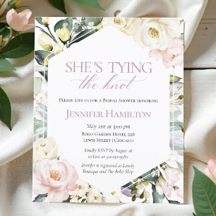 Sie bindet den Knoten Bridal Shower Einladung