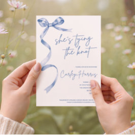 Sie bindet den Knoten! Modernes Brautparty Einladung