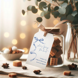 Sie bindet den Knoten! Modernes Brautparty Geschenkanhänger