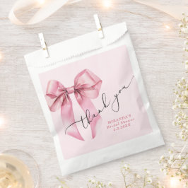 Sie bindet den Knoten Pink Bow Bridal Danke Geschenktütchen