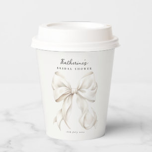 Sie bindet den White Bow Paper Cup Pappbecher