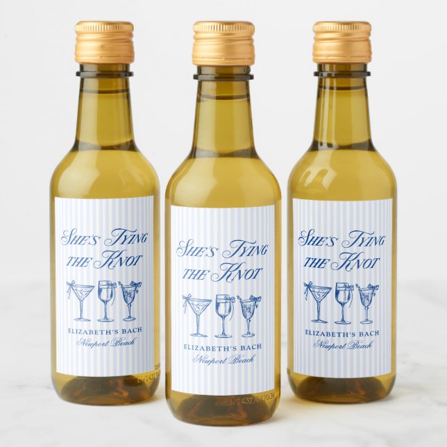 Sie bindet die elegante Hand der Knot-Küste. Weinetikett (Flaschen)