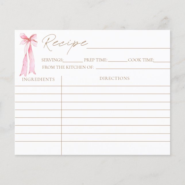 Sie bindet die Knochen-Brautparty-Rezeptkarten zus (Vorderseite)