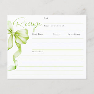 Sie bindet die Knochen-Green-Bow-Bridal-Rezept-Kar