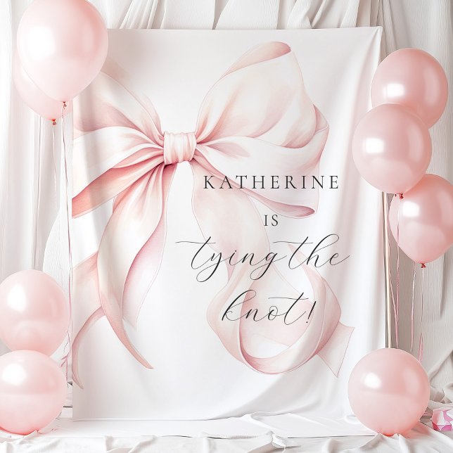 Sie bindet die Knot-Brautparty-Kulisse Wandteppich (Von Creator hochgeladen)