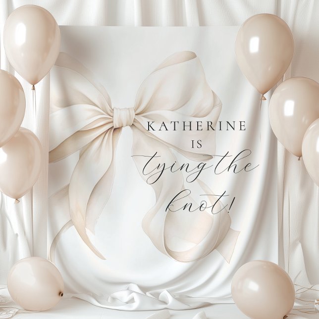 Sie bindet die Knot-Brautparty-Kulisse Wandteppich (Von Creator hochgeladen)