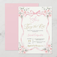 Sie bindet die Knot Bridal-Dusche an die Einladung
