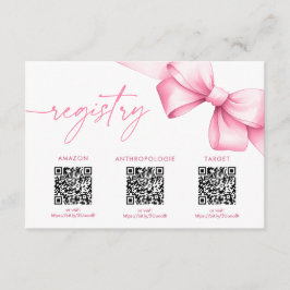 Sie bindet die Knot-Pink-Bow-Dusche-Registrierung Begleitkarte