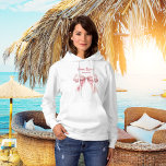 Sie bindet die Rosa-Bug-Mannschaft Bride Hoodie<br><div class="desc">Weißer T - Shirt mit rosa Verzierung. Personalisieren und einen Namen hinzufügen. Text: Team Bride. Sie bindet den Knoten. Text sowohl vorne als auch hinten.</div>