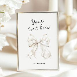 Sie bindet die Tafelsigne des Knochen-Brautparty Poster