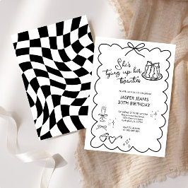 Sie bindet ihren zwanzigsten Bow zum 30. Geburtsta Einladung