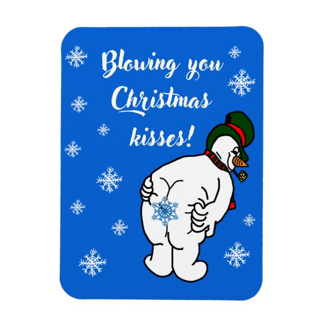 Sie blasen Weihnachten Küsse! Magnet (Vertikal)