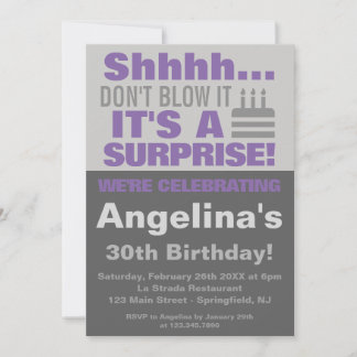 Sie bläst es nicht, es ist eine Überraschungsgebur Einladung